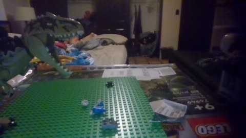 lego player vs player vs dino player eaten by dino dino wins