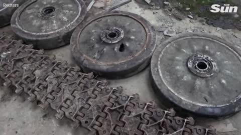 Ukrainians fix abandoned Russian combat vehicles for re-use