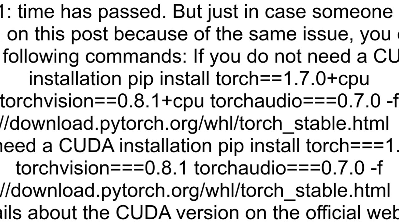 ERROR torch has an invalid wheel distinfo directory not found