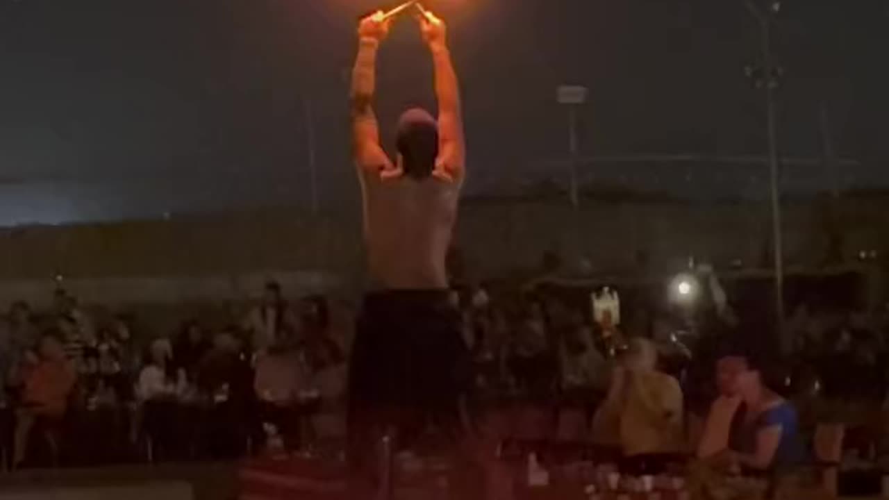 Desert safari dubai fire show