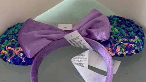 Beautiful Disney Parks Amethyst Minnie Ears Headband