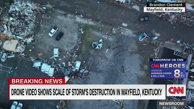 Stunning video shows town leveled after tornado