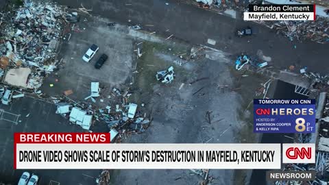 Stunning video shows town leveled after tornado