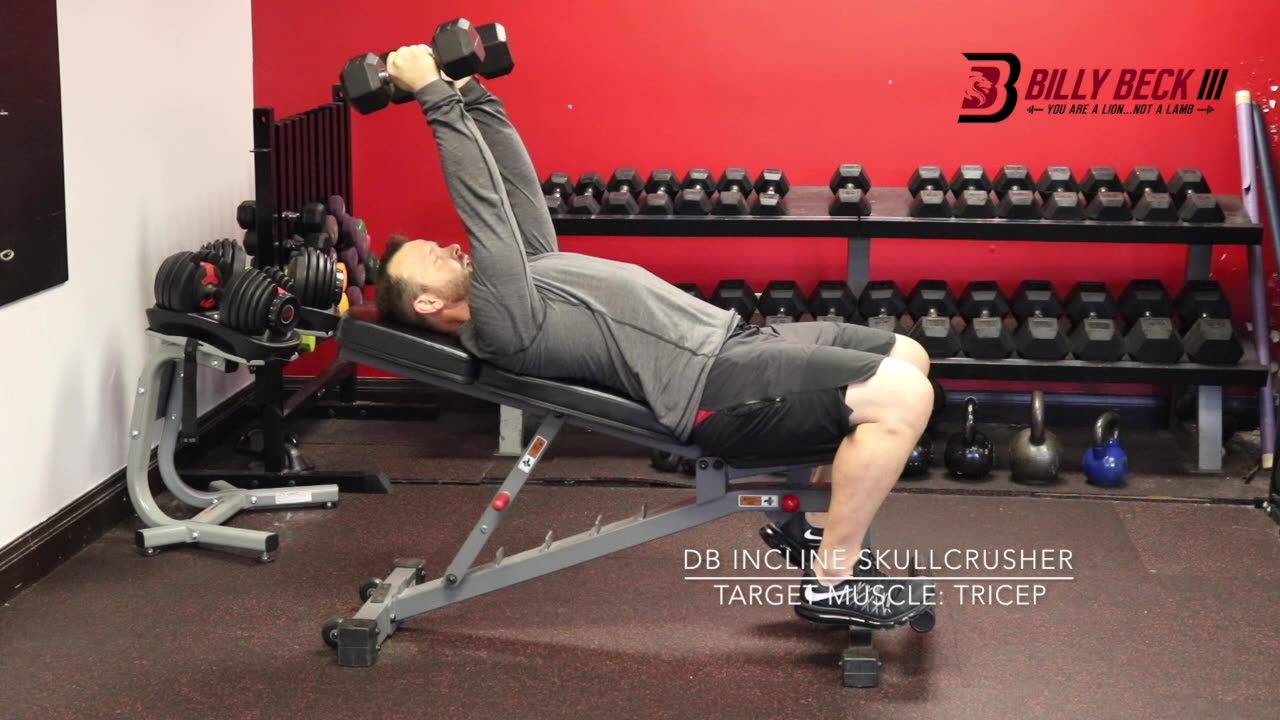 DB Incline Skull Crushers
