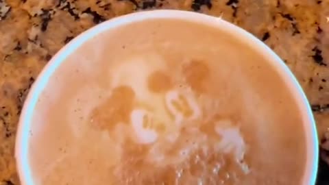 Its the little things on board the Dream ship 🚢✨ #DisneyCruiseLine #Disney #latteart #coffee #hosted