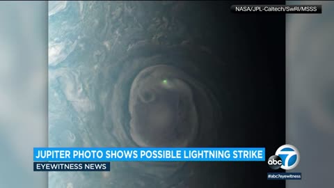 NASA spacecraft captures image of ghostly lightning on Jupiter