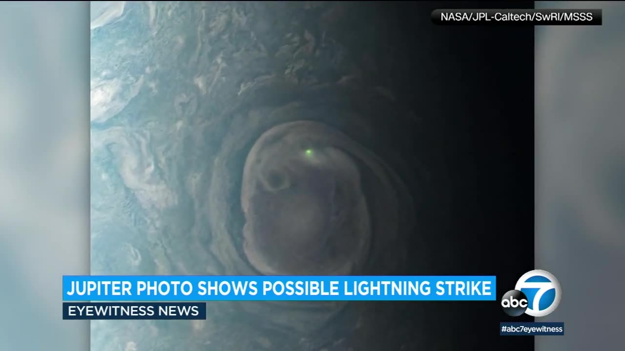 NASA spacecraft captures image of ghostly lightning on Jupiter