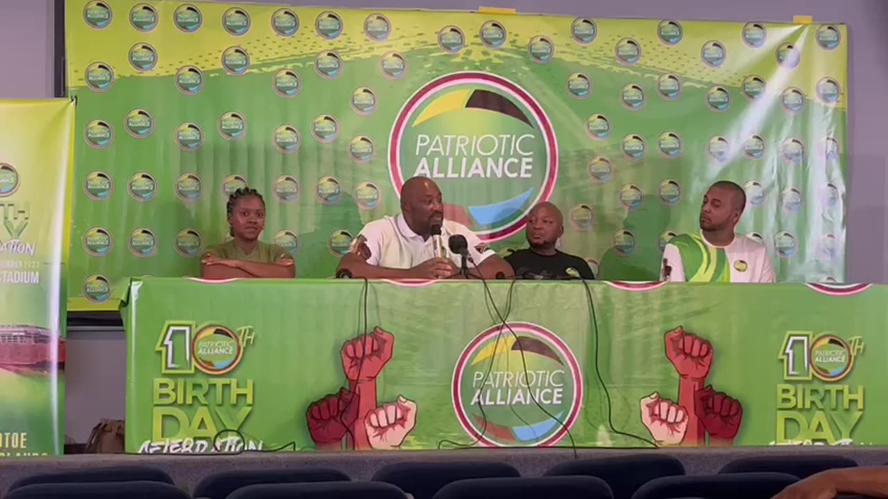 Patriotic Alliance President Gayton McKenzie addresses media