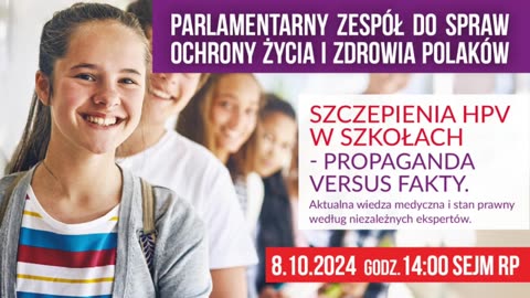 Sejm RP: Szczepienia HPV w szkołach - propaganda vs. fakty 2024-10-08