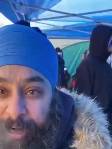 Sikhs supporting the truckers