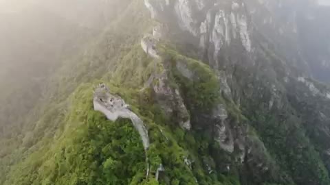 building on mountain scenery