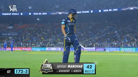 Abhinav Manohar's scintillating 42(21) IPL 2023