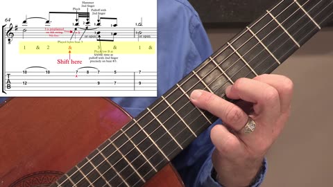 Technique Left-Hand, Part 2 (slow section). Video 3: m64, ornament options, Version 3