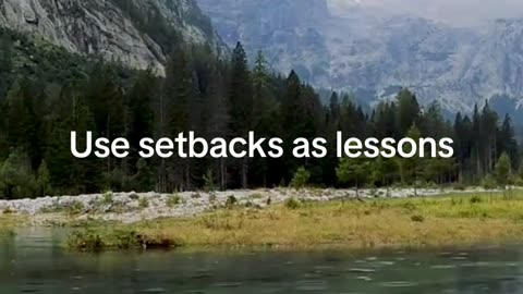 Use setbacks as lessons