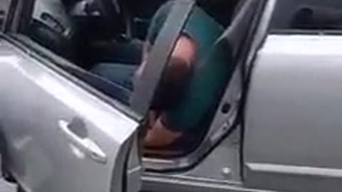 Man blacks out behind the wheel after being jabbed!