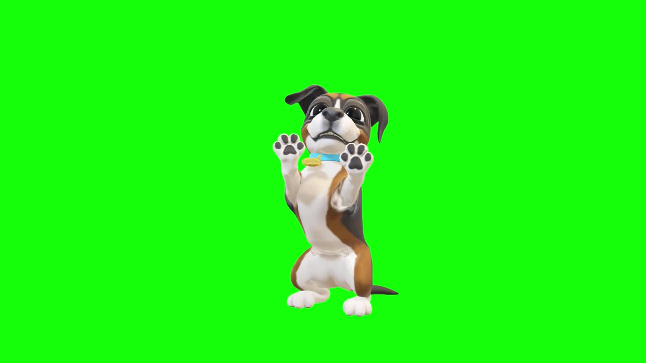 Puppy Character Green Screen Effect