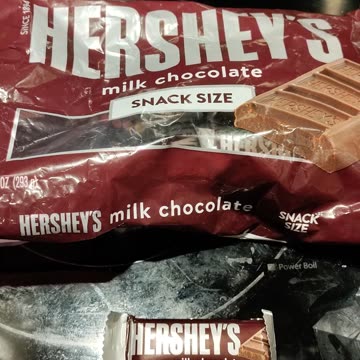 Eating Hershey's Milk Chocolate Snack Size, Dbn, MI, 10/31/23