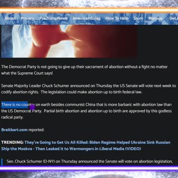 Schumer Pushing FULL TERM Abortions