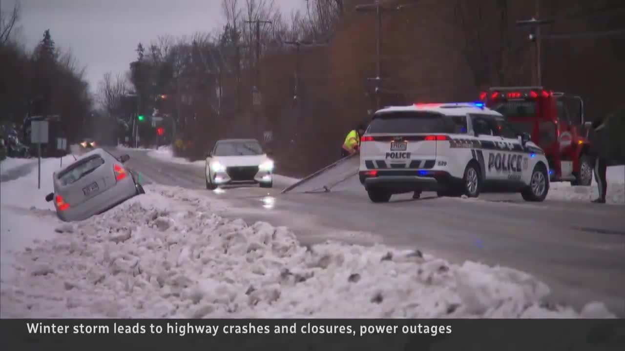 Central Canada buffeted by winter weather bomb