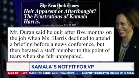 Kamala says her problems stem from her race and gender