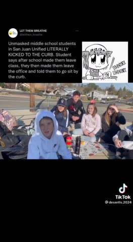 Unmasked Middle School Students at San Juan Unified Literally Kicked to the Curb