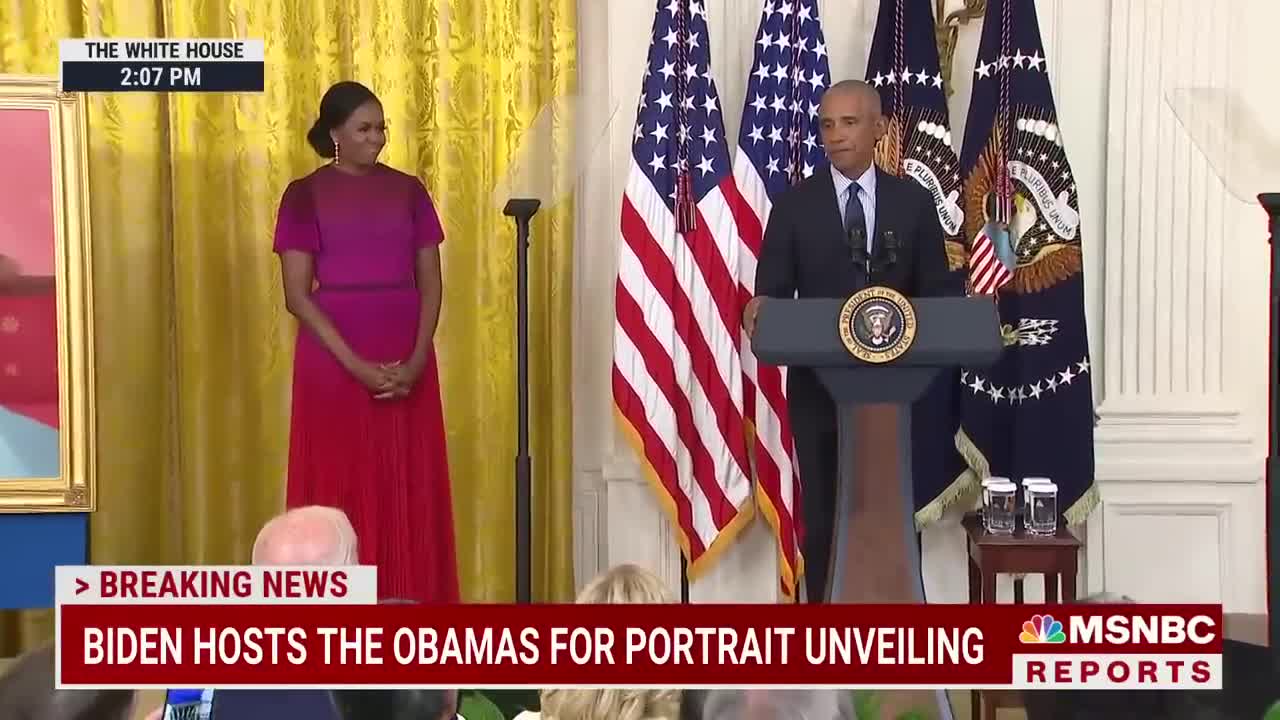 Barack Obama Thanks Biden For 'Faith In Our Democracy' At White House Portrait Unveiling