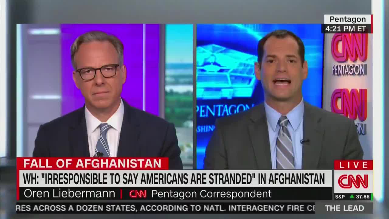 Jake Tapper Fact Checks Jen Psaki For Saying Afghanistan "Not" Stranded In Afg