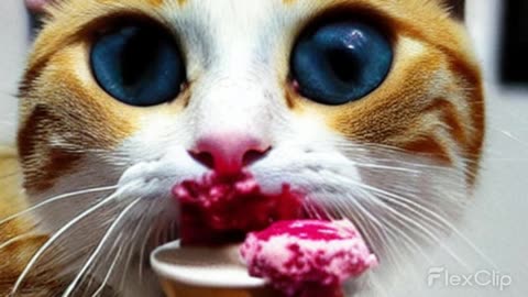 My cat demands ice cream