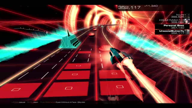 Audiosurf 2 "Eyes Without a Face", by Billy Idol