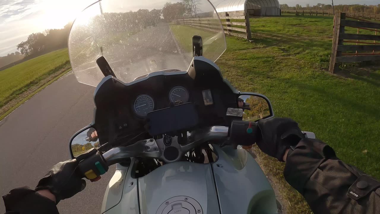 Riding Through Farmland During Harvest