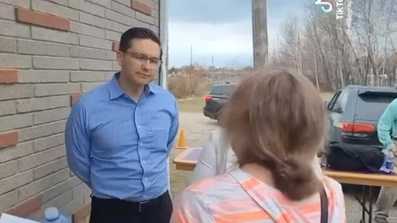 Conservative leader Pierre Poilievre on the road.