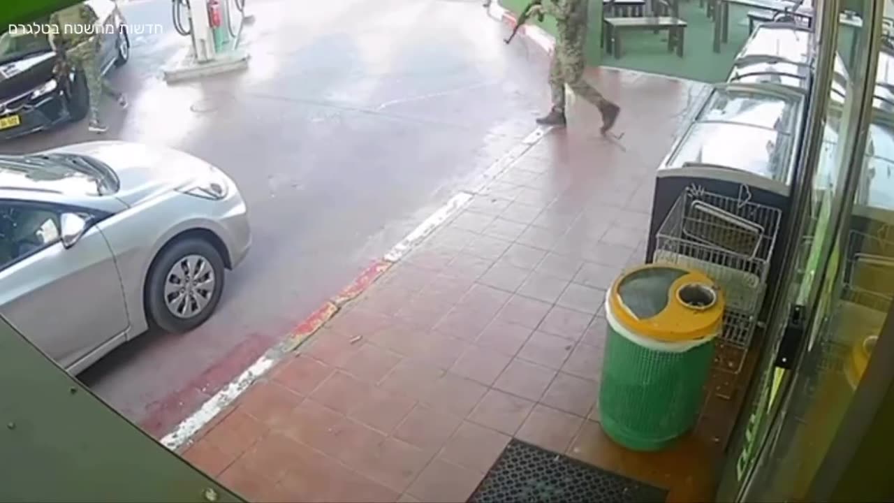 Hamas pulls up to a gas station.