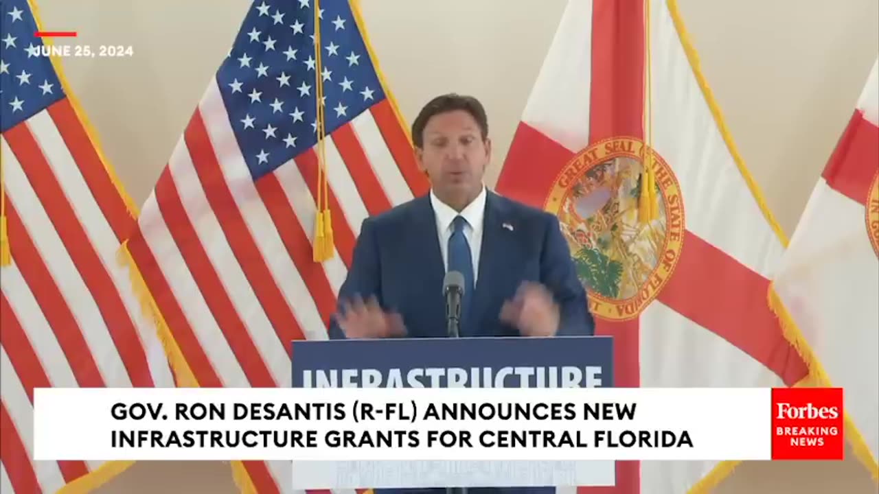 Gov. Ron DeSantis Announces New Infrastructure Grants For Central Florida