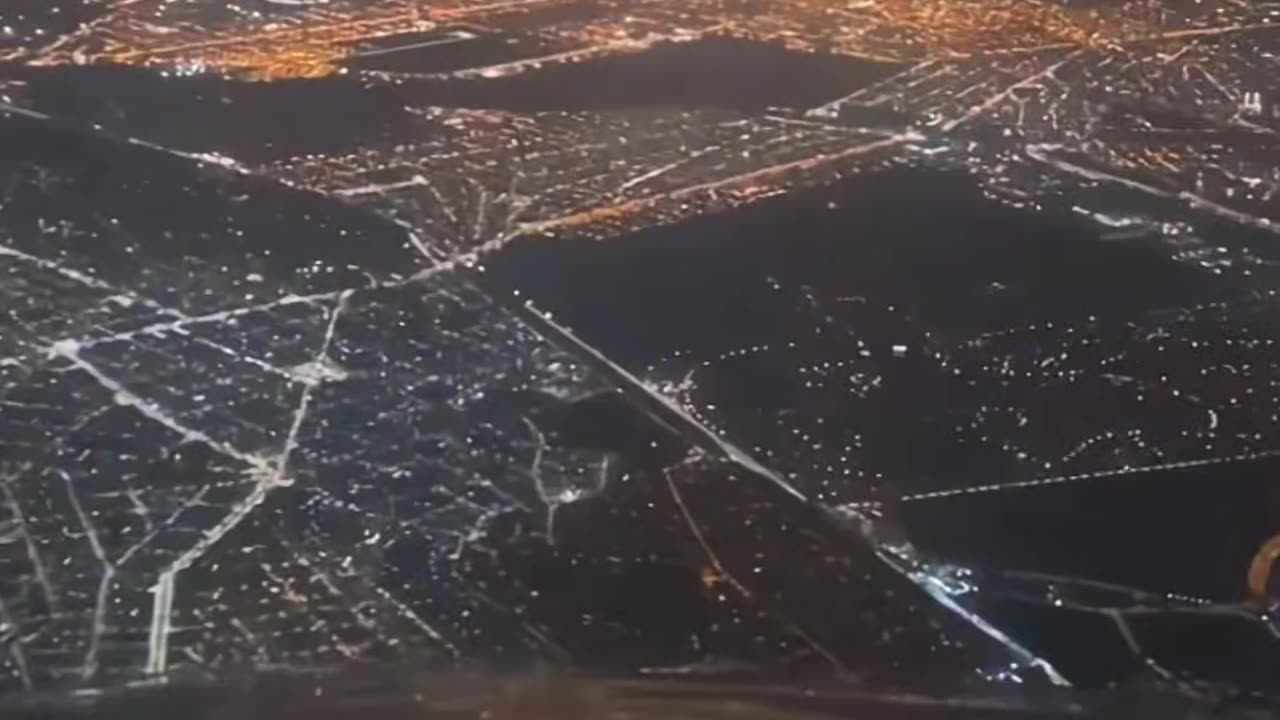 City view by plane