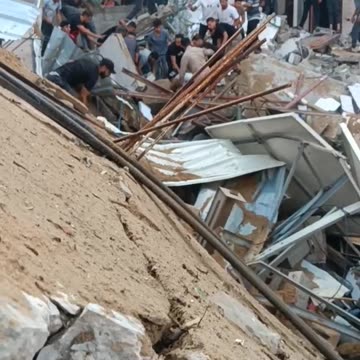Destruction from Isreali bombing in northern Gaza