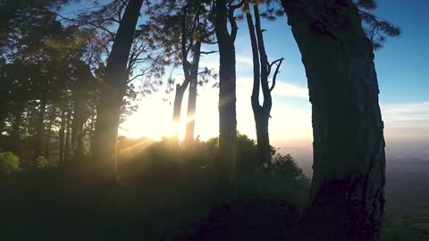 Sunrise at higher in mountain