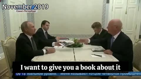 Klaus Schwab Gives Putin Book Weeks Before Covid