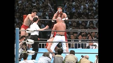 (1998.05.01) Hayabusa, Giant Baba & K. Shiga vs Giant Kimala, Jinsei Shinzaki & Jun Izumida - AJPW