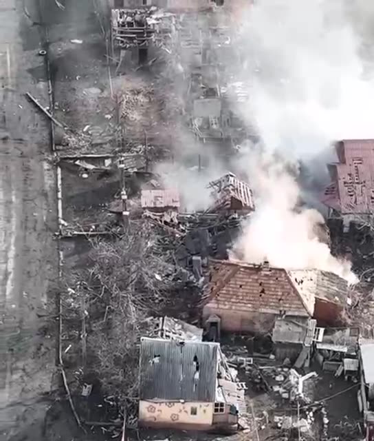 Shots of the battles in Bakhmut