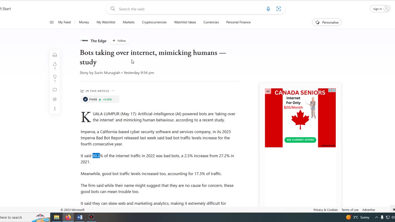 A.I. powered bots taking over the internet and mimicking human behavior