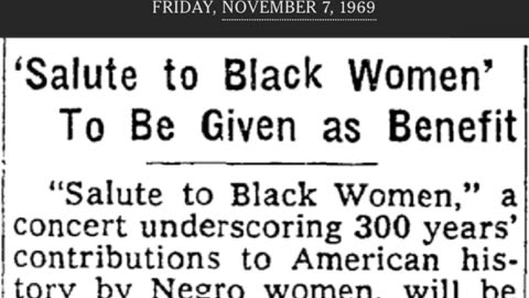 SALUTE TO BLACK WOMEN (1969)