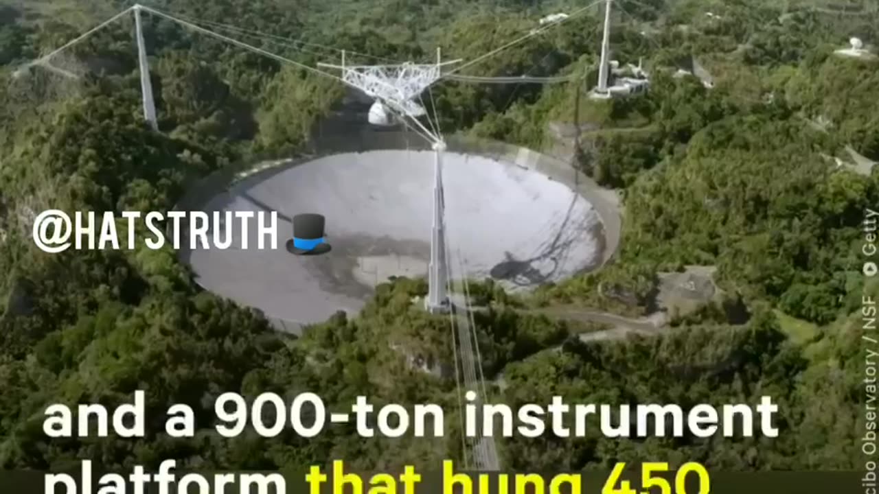 World's largest telescope in Puerto Rico collapses.