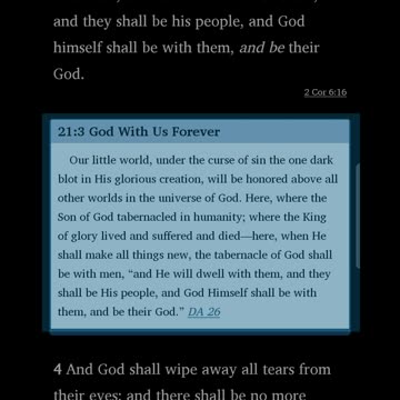 Bible Commentary from the Spirit of Prophecy 169: Revelation 21:3