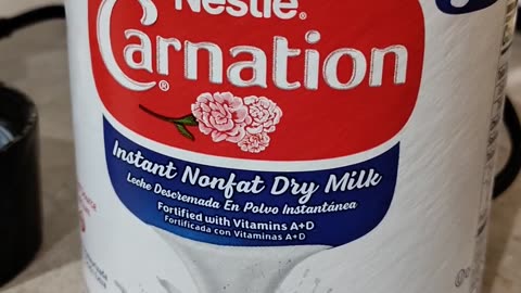 Drinking Nestle Carnation Instant Nonfat Dry Milk, Dbn, MI, 8/4/23