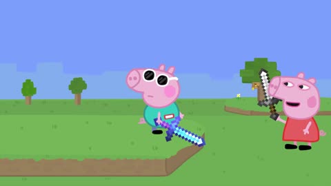 Minecraft Speedrunner Peppa Vs 4 Hunters Animation-10