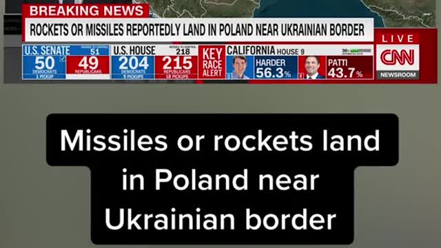 Two people have reportedly been killed by missiles or rockets in Poland as a wave o