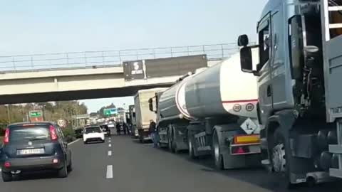Italy Trucker Convoy for Freedom