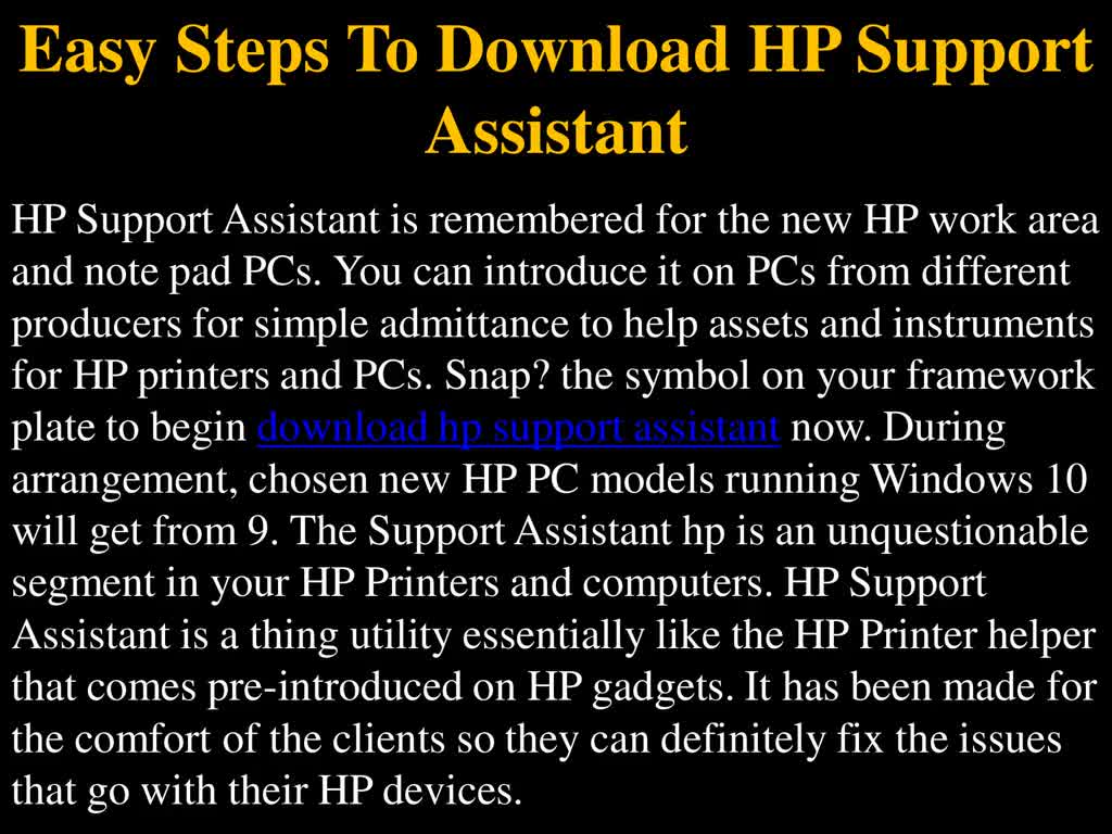 Easy Steps To Download HP Support Assistant