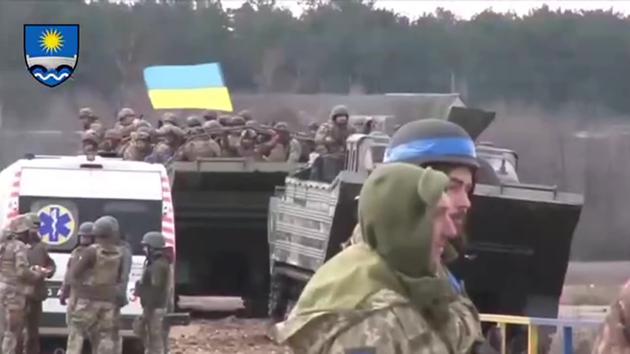 Ukrainians Practice Crossing Rivers