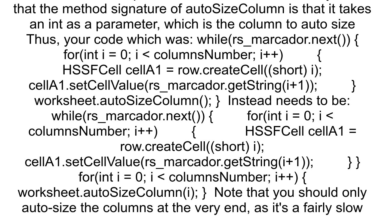 autoSizeColumn doesn39t work with my HSSFSheet POI